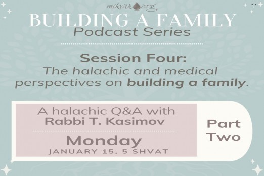 Building a Family, Session Four, Episode 2 - The Halachic Perspective with Rabbi Kasimov