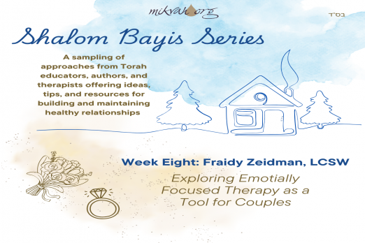 Week 8  Sholom Bayis Series  Mrs Fraidy Zeidman, LCSW