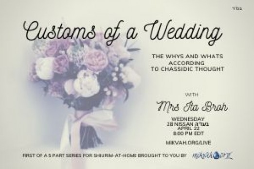 Customs of a Wedding: The Whys and Whats According to Chassidic Thought