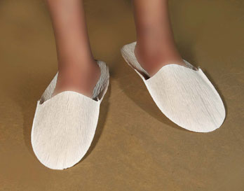 Disposable White Paper Slippers Dozen