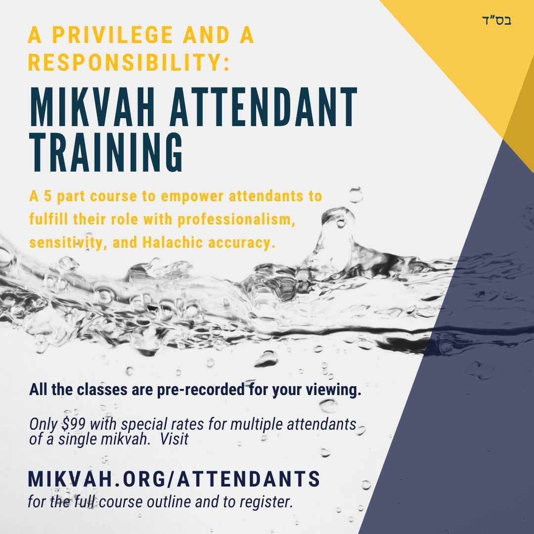 Mikvah Attendant Training